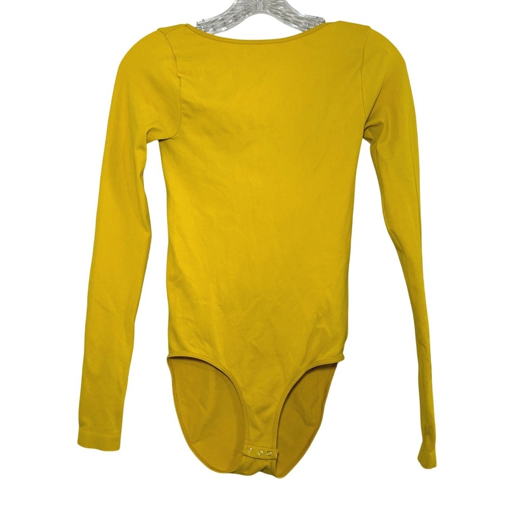 Intimately Free People yellow bodysuit women's XS /‎ small minimal basic casual
